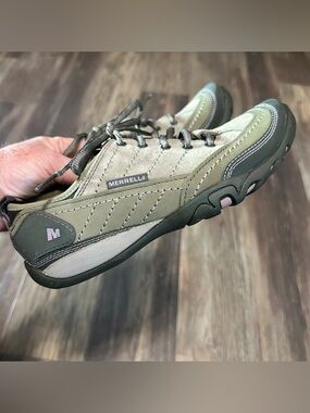Merrell dusty olive mimosa women’s 6 performance shoe comfort lace up sneaker